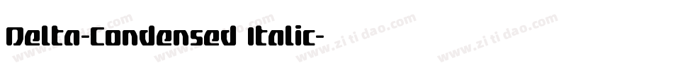 Delta-Condensed Italic字体转换
